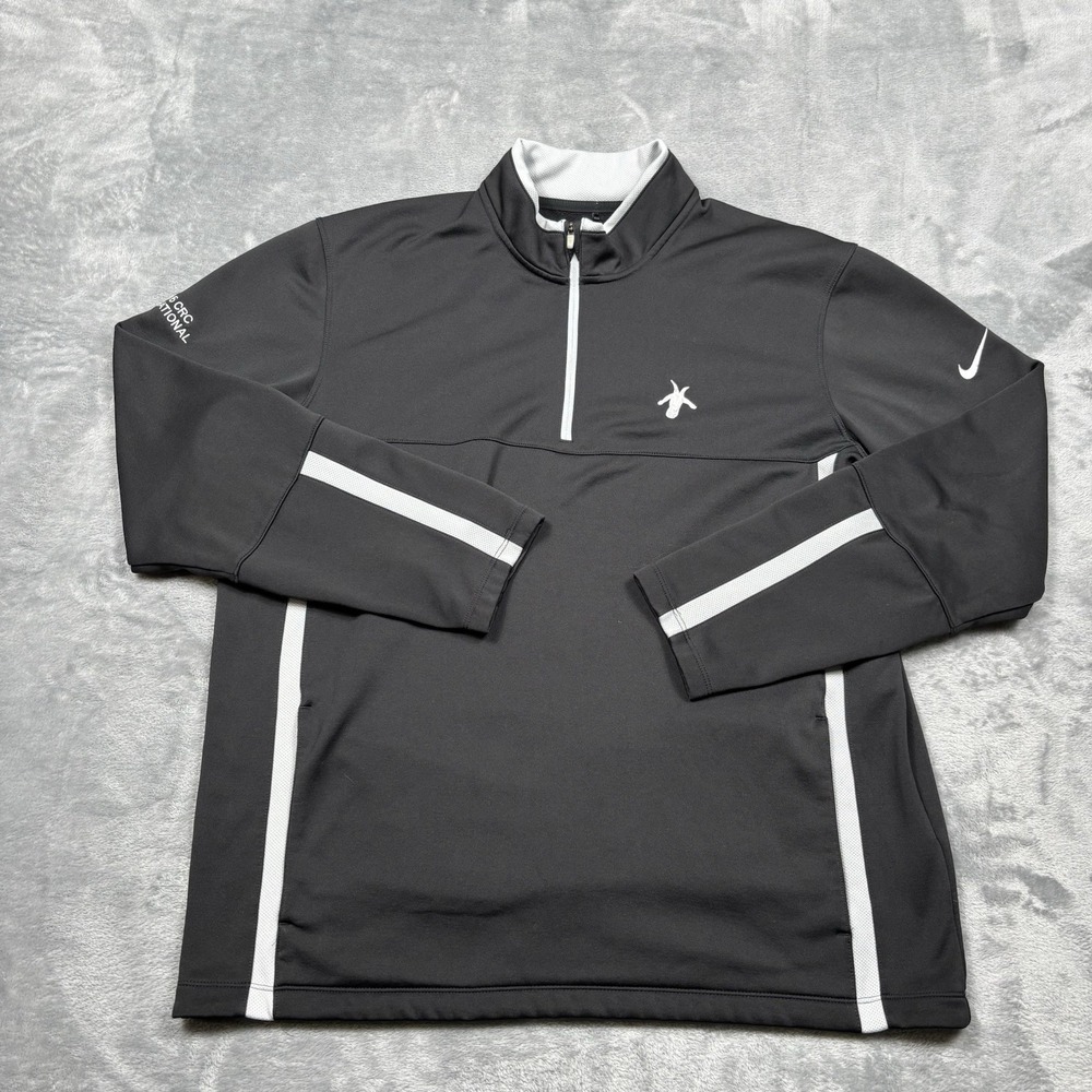 Nike Golf Therma-FIT 1/4 Zip Pullover Men's Large Black 2016 CRC Invitational